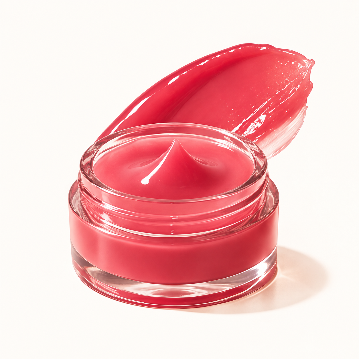 Strawberry lip care shade concept
